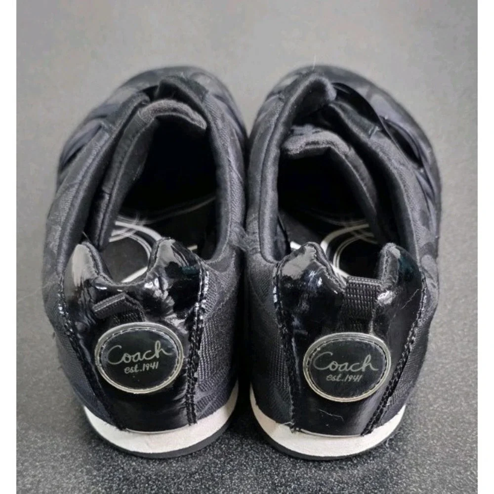Vintage Coach Harmonie Black Woman 8.5 Shoes Sneaker‎ Pull On Suede Casual